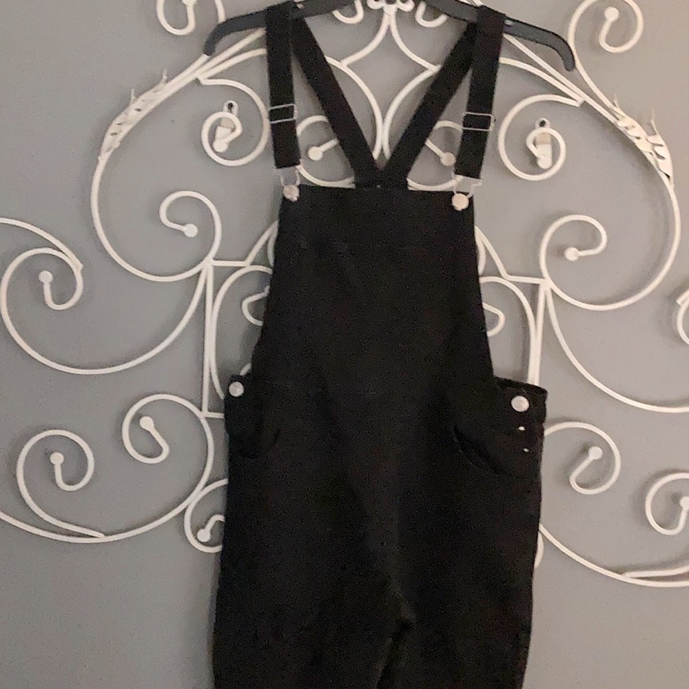 Women’s black overalls